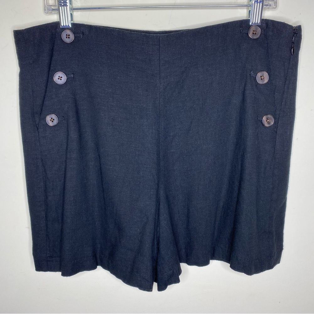 J. Crew Factory Size 12 Viscose/Linen Blend with Button-Accents on Pockets